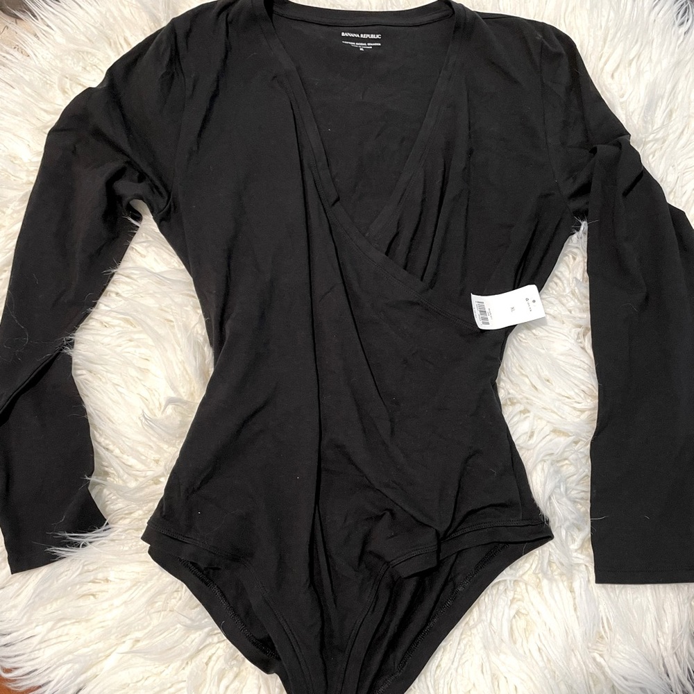 NWT Banana Republic black bodysuit